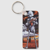 ヴィンテージSF軍隊ロボット兵 キーホルダー (正面)