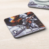 ヴィンテージSF軍隊ロボット兵 コースター (左側)