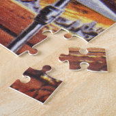 ヴィンテージSF軍隊ロボット兵 ジグソーパズル (側面)