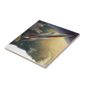 ヴィンテージSF飛行機地球 タイル (側面)