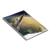 ヴィンテージSF飛行機地球 ノートブック (右側)