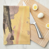 ヴィンテージSF飛行機飛行機船 キッチンタオル (四つ折り)