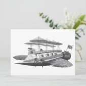 ヴィンテージSF飛行船日食招待状 招待状 (スタンド正面)