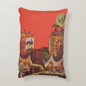 ヴィンテージSF、エイリアンスチームパンクヘルメット アクセントクッション (裏面(縦))