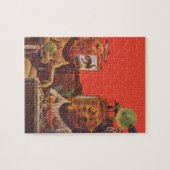 ヴィンテージSF、エイリアンスチームパンクヘルメット ジグソーパズル (横)