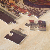 ヴィンテージSF、エイリアンスチームパンクヘルメット ジグソーパズル (側面)