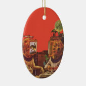 ヴィンテージSF、エイリアンスチームパンクヘルメット セラミックオーナメント (右)