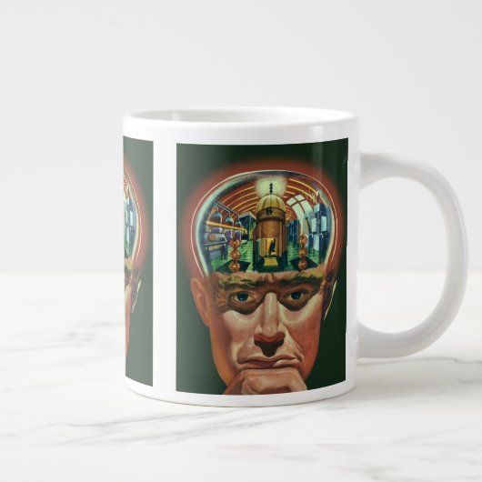 ヴィンテージSF、エイリアン脳研究室 ジャンボコーヒーマグカップ (右)