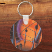 ヴィンテージSF、オレンジサンとエイリアン キーホルダー (正面)