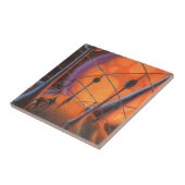 ヴィンテージSF、オレンジサンとエイリアン タイル (側面)