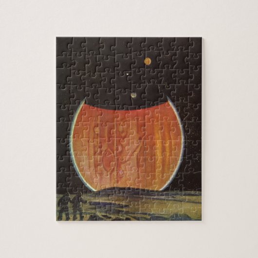 ヴィンテージSF、ゲニミード宇宙飛行士 ジグソーパズル (縦)