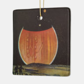 ヴィンテージSF、ゲニミード宇宙飛行士 セラミックオーナメント (左)