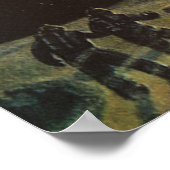 ヴィンテージSF、ゲニミード宇宙飛行士 ポスター (角)