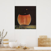 ヴィンテージSF、ゲニミード宇宙飛行士 ポスター (キッチン)