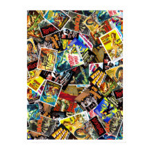 ヴィンテージSF&ホラー映画ポスターコラージュ