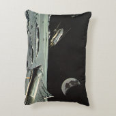 ヴィンテージSF、ロケット船月惑星 アクセントクッション (裏面(縦))