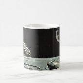 ヴィンテージSF、ロケット船月惑星 コーヒーマグカップ (中央)