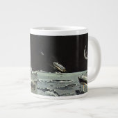 ヴィンテージSF、ロケット船月惑星 ジャンボコーヒーマグカップ (正面右)