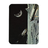 ヴィンテージSF、ロケット船月惑星 マグネット (縦)