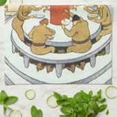 ヴィンテージSF、労働科学食べ者 キッチンタオル (折り畳み)