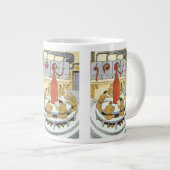 ヴィンテージSF、労働科学食べ者 ジャンボコーヒーマグカップ (正面右)