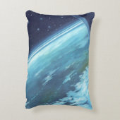 ヴィンテージSF、地球と星 アクセントクッション (裏面(縦))