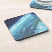 ヴィンテージSF、地球と星 コースター (左側)