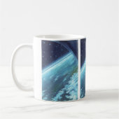 ヴィンテージSF、地球と星 コーヒーマグカップ (左)