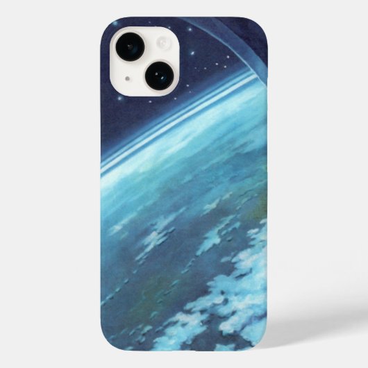 ヴィンテージSF、地球と星 Case-Mate iPhoneケース (裏面)