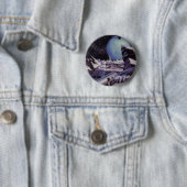 ヴィンテージSF、宇宙の月のエイリアン 缶バッジ (インサイチュ)