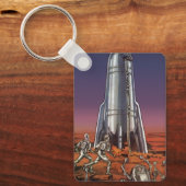 ヴィンテージSF、宇宙飛行士カブトムシエイリアン キーホルダー (正面)