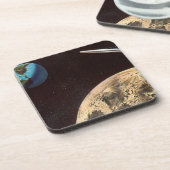 ヴィンテージSF、月の上のロケット船 コースター (左側)