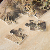 ヴィンテージSF、月の上のロケット船 ジグソーパズル (側面)