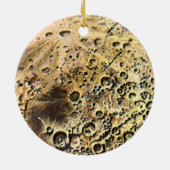 ヴィンテージSF、月の上のロケット船 セラミックオーナメント (裏面)