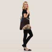 ヴィンテージSF、月の上のロケット船 トートバッグ (モデル)