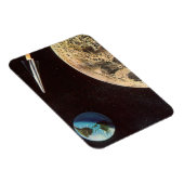 ヴィンテージSF、月の上のロケット船 マグネット (右側)