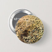 ヴィンテージSF、月の上のロケット船 缶バッジ (正面&裏面)