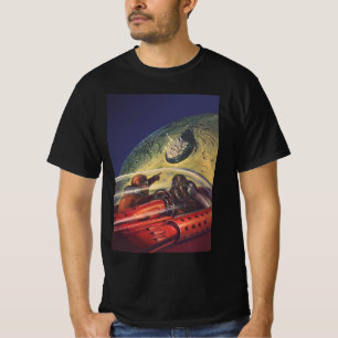ヴィンテージSF、月面の未来都市 Tシャツ