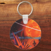 ヴィンテージSF、炎のSF惑星 キーホルダー (正面)