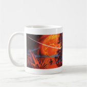 ヴィンテージSF、炎のSF惑星 コーヒーマグカップ (左)