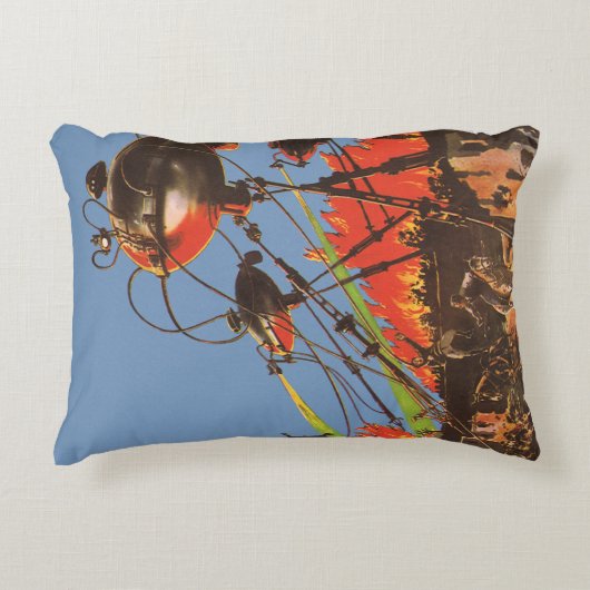 ヴィンテージSF HGウェルズ世界大戦 アクセントクッション (正面)