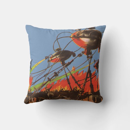 ヴィンテージSF HGウェルズ世界大戦 クッション (裏面)