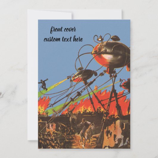 ヴィンテージSF HGウェルズ世界大戦 招待状 (正面)