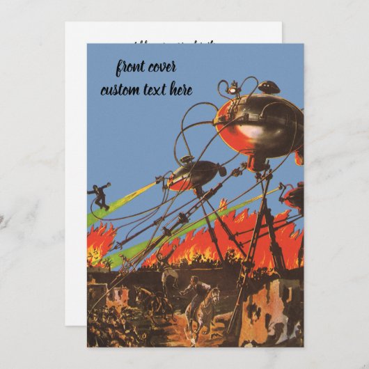 ヴィンテージSF HGウェルズ世界大戦 招待状 (正面/裏面)