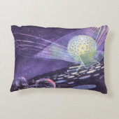 ヴィンテージSF、Orbと白熱［赤熱］光を放つエイリアン アクセントクッション (裏面)