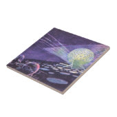 ヴィンテージSF、Orbと白熱［赤熱］光を放つエイリアン タイル (側面)