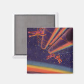 ヴィンテージSF、Sci Fiレインボー宇宙飛行士 マグネット (正面/裏面)