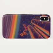 ヴィンテージSF、Sci Fiレインボー宇宙飛行士 Case-Mate iPhoneケース (裏面(横))