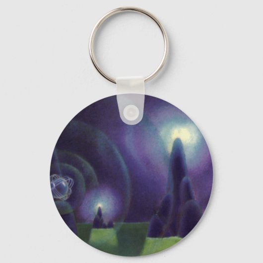 ヴィンテージSF、Sci Fi宇宙惑星 キーホルダー (正面)