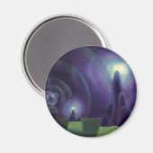 ヴィンテージSF、Sci Fi宇宙惑星 マグネット (正面/裏面)